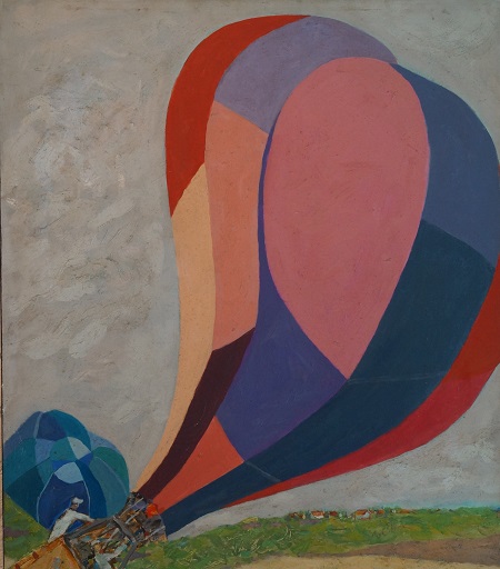 Danubio Gonçalves, balonismo, acrílico sobre tela, 70x90 cm