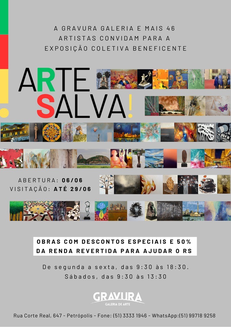 Exposição Arte Salva na Galeria Gravura