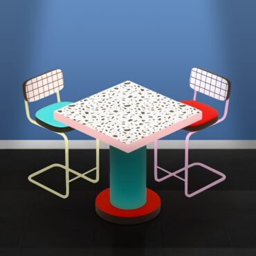 Conjunto de mesa e cadeiras assinado por Hello Again, studio australiano, para a Seletti (fotos divulgação)