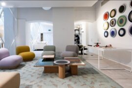 Na Clerkenwell Design Week 2026, a Moroso Londres apresenta Play With Fire, instalação de Zanellato/Bortotto que também assinam as coleções de mobiliário Mangiafuoco e Clay (Fotos Divulgação)
